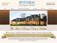 Tablet Screenshot of potomacheritagehomes.com